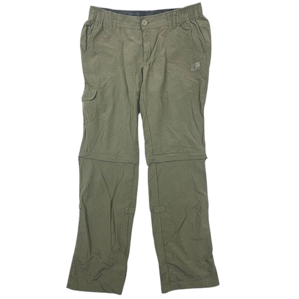 Karrimor Convertible Zip Off Cargo Pants Womens Size 8 Green Hiking Outdoor